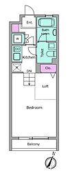 RESIDIA笹塚 ワンルームの間取図画像