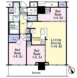 ザ・タワー十条 9階3LDKの間取り