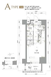 サヴォイラルカンジュ ワンルームの間取図画像