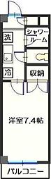 ナルセ33ハイム 1Kの間取図画像