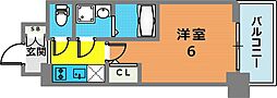 エスリード神戸兵庫駅アクアヴィラ 2階1Kの間取り