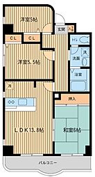 ウィステリア冬木 7階3LDKの間取り