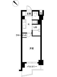 スカイコート文京白山 1Kの間取図画像