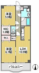 インペリアル芝久保 1階2SLDKの間取り