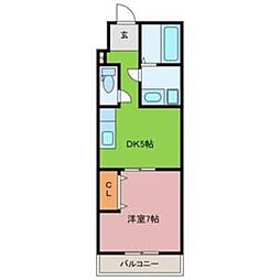 Feliz高石千代田 3階1DKの間取り