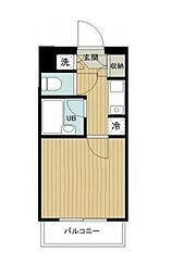 ルーブル東高円寺 3階1Kの間取り