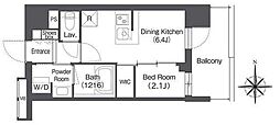COMFORIA森下SOUTH 1DKの間取図画像