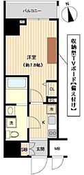 オーキッドレジデンス上野 1Kの間取図画像