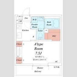 リブリ・モノリスハカタ 203 2階1Kの間取り