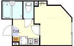 コンフォール新小岩 3階1Kの間取り