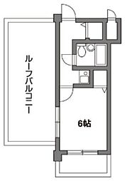 リズ生田 1Kの間取図画像