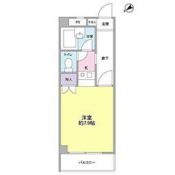 アーバンハイツ美しが丘 1Kの間取図画像