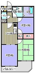 ベルビー西都賀 3DKの間取図画像
