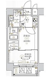 ガリシア亀戸 2階2Kの間取り