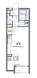 レオパレスミランダPoem2 1Kの間取図画像