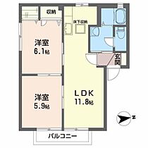 ヴィラハピネス 101 ｜ 秋田県秋田市土崎港南１丁目10-65（賃貸アパート2LDK・1階・50.80㎡） その2