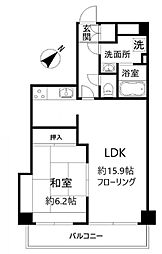 N-flats横浜大岡 1LDKの間取図画像