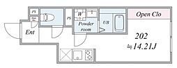 IGREC SHINAGAWA ワンルームの間取図画像