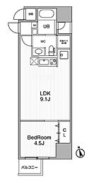 URBANFLATSIkebukuroPremium 1LDKの間取図画像