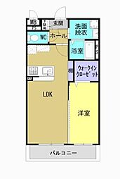 (仮称)久具マンションB棟 1LDKの間取図画像
