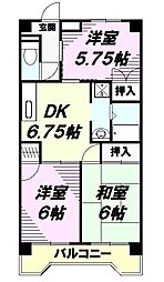 小峯ビル 2階3DKの間取り