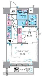 GENOVIA浅草VIskygarden 5階2Kの間取り