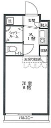 ハイムシエイ 1階1Kの間取り