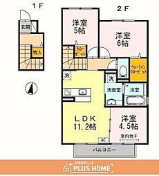 フレンダ神前 3LDKの間取図画像