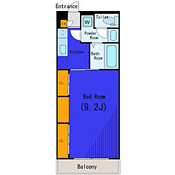 都営浅草線 西馬込駅 徒歩12分の賃貸マンション 1階1Kの間取り
