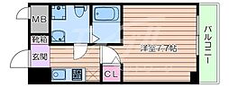 SERENiTE千里丘 1Kの間取図画像