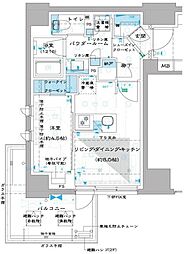 オーパスレジデンス中板橋 13階1LDKの間取り