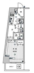 SIN-City本蓮沼BELLGRADE 1Kの間取図画像