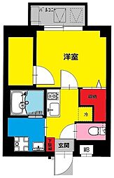 bCASA forza南砂 4階1SKの間取り