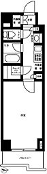ルーブル桜新町 1Kの間取図画像