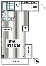 ハイネスマエダ ワンルームの間取図画像