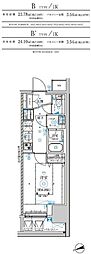 RELUXIA横濱鶴見III 1Kの間取図画像
