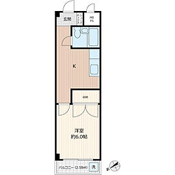 加藤マンション 1Kの間取図画像