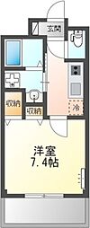 Prima Stella 1階1Kの間取り
