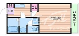 エスケイハイツ 1Kの間取図画像
