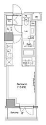 ザ・パークハビオ小石川 ワンルームの間取図画像