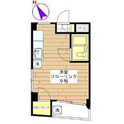 石井第2ビル ワンルームの間取図画像