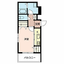 シャーメゾン東岸和田 1Kの間取図画像