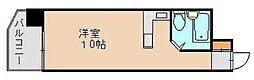 ロマネスク博多駅前 ワンルームの間取図画像