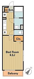 リブリ・堀之内 1Kの間取図画像