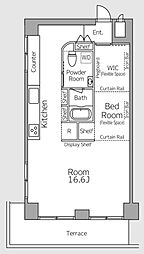 パス駒込 1階ワンルームの間取り