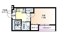 フジパレス泉大津駅西 1Kの間取図画像