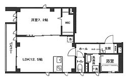 YMK南麻布 1LDKの間取図画像