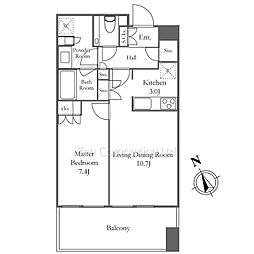 麻布台ヒルズ　レジデンスＢ 11階1LDKの間取り