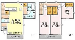 グラディート 1階3LDKの間取り