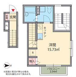 グローベルメゾン本蓮沼 2階ワンルームの間取り